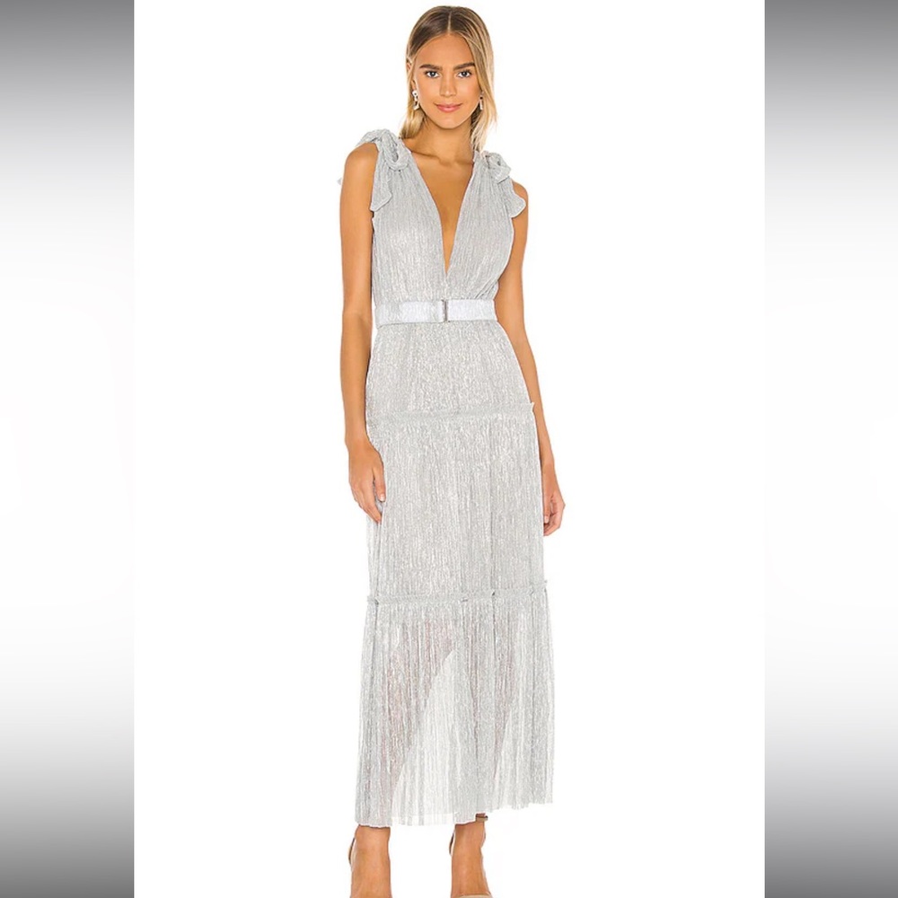 Sabina Musayev silver dress.